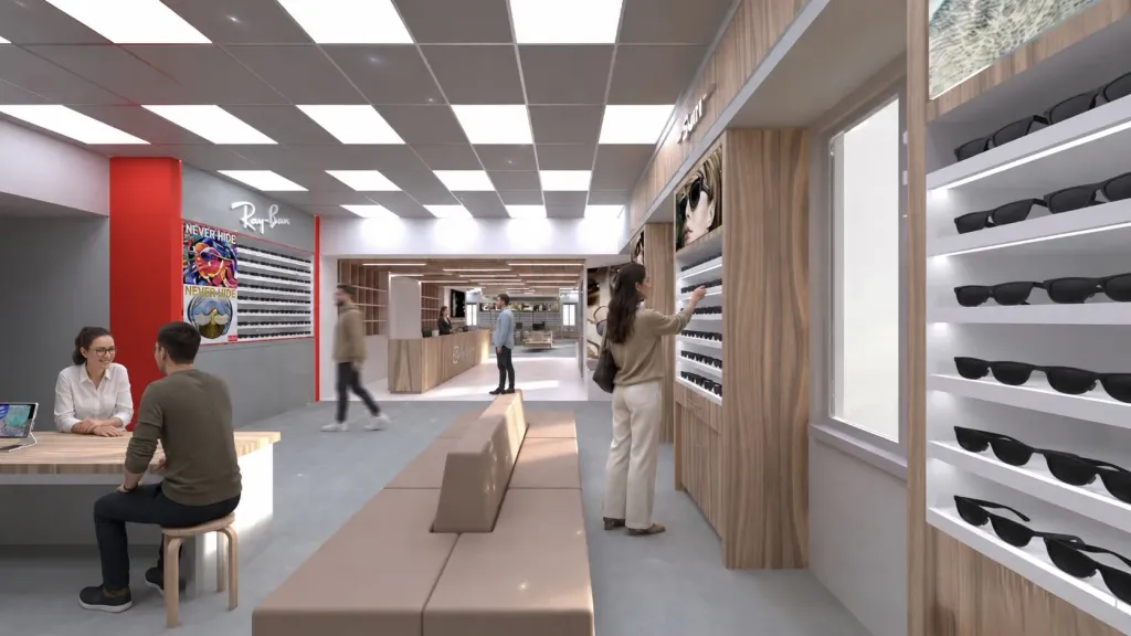 Optical + Eyewear Store Interiors, Essilorluxottica, Safilo Group, Kering Eyewear, Marchon Eyewear, Visionsource
