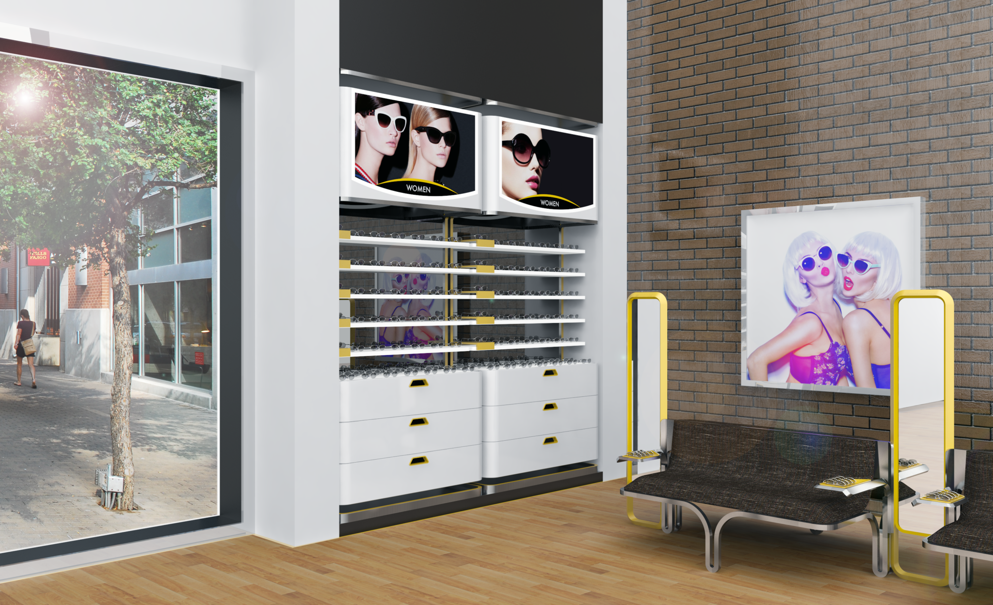 Optical store interior concept, primary view