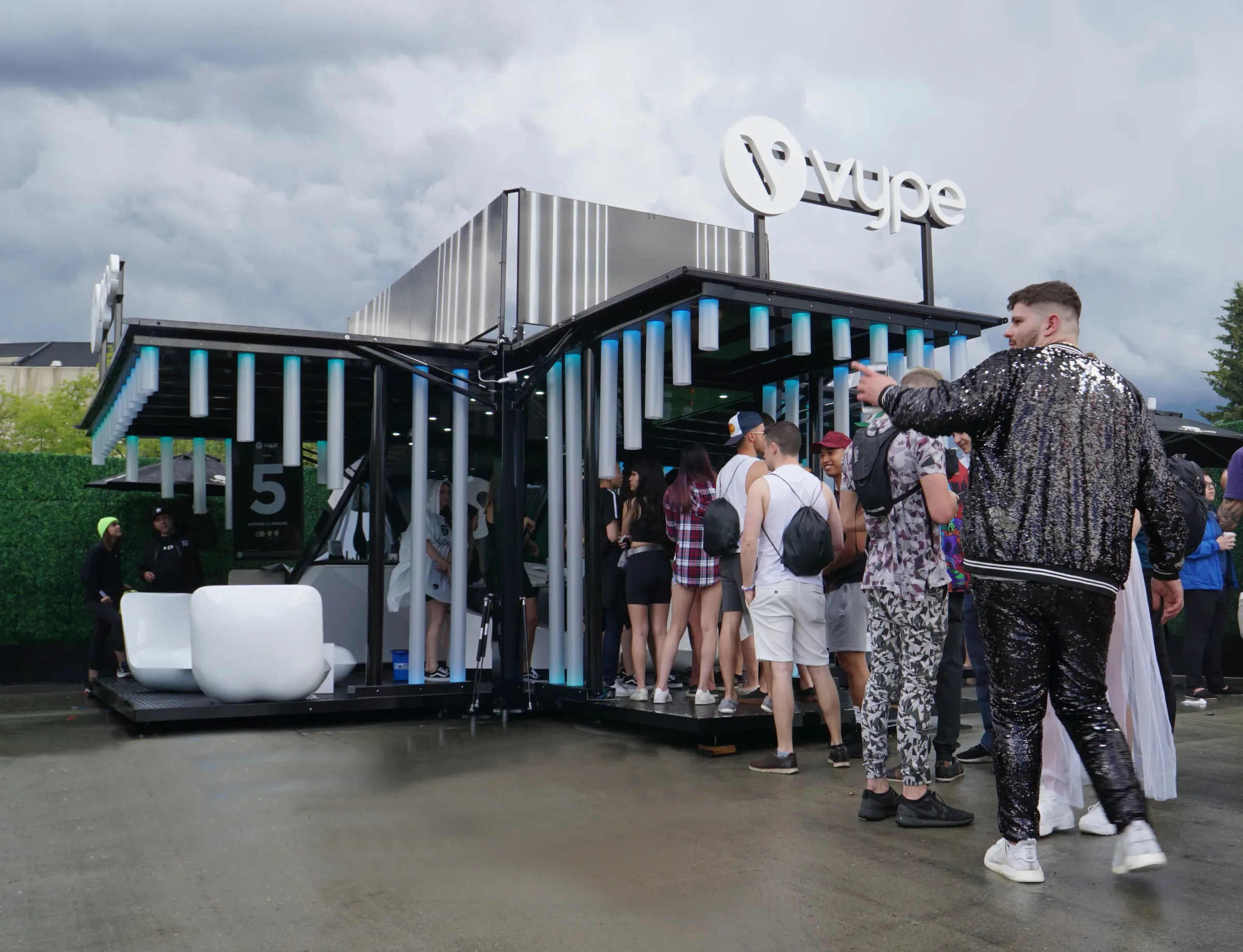 Vype festival activation, container exterior